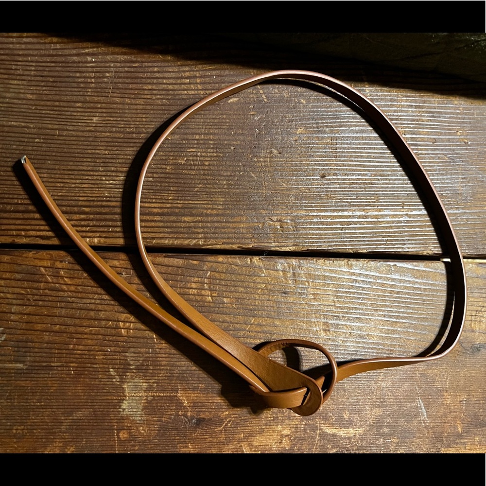 Faux Leather Tie Belt